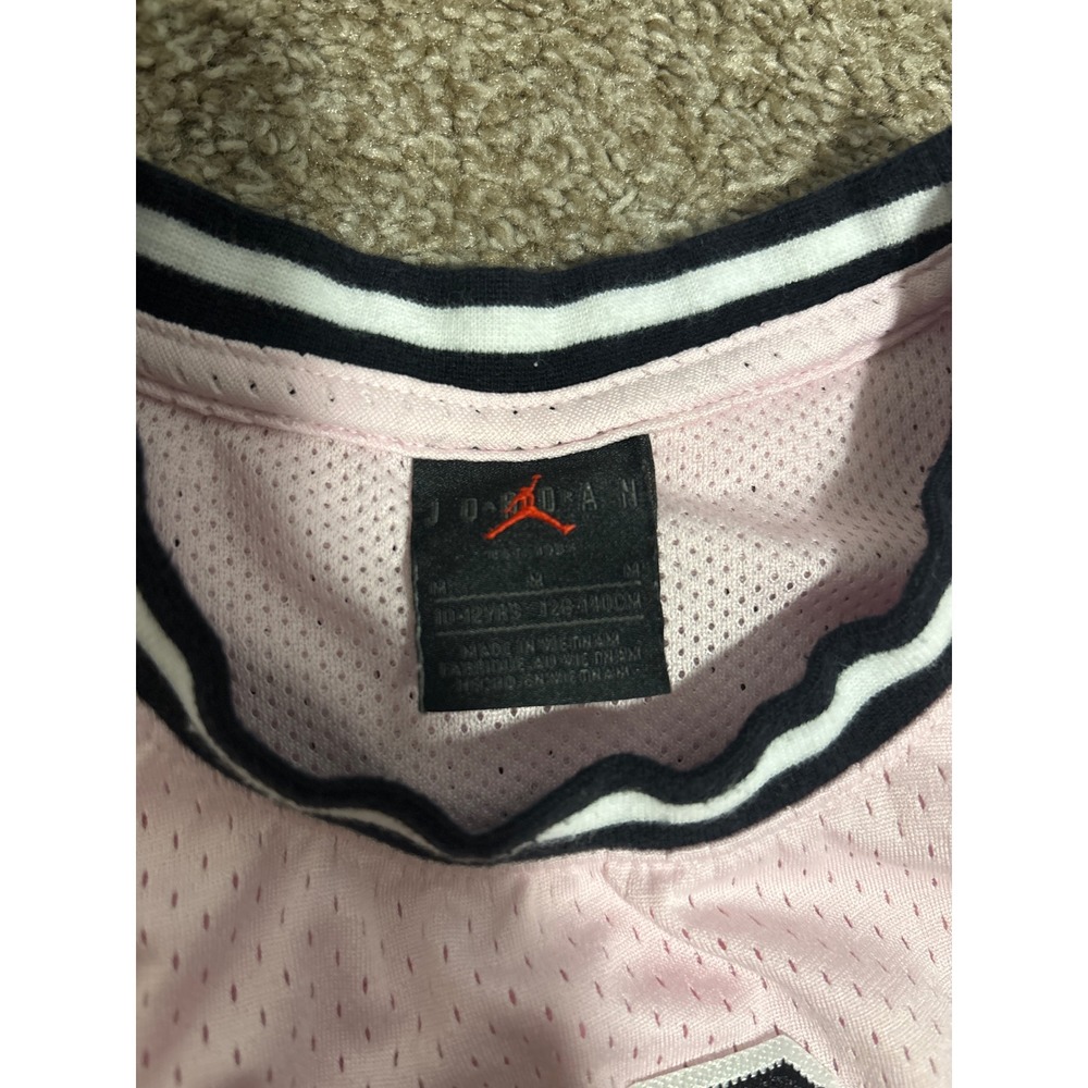 Jordan Basketball Jersey Kids M Pink Good 23 Mesh Sleeveless Tank Top - Picture 2 of 2